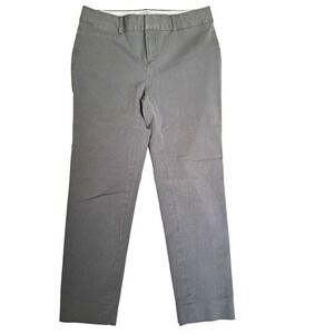 Crown & Ivy Cropped Chino Pants Womens 2 Gray Straight-Leg Business Casual Style